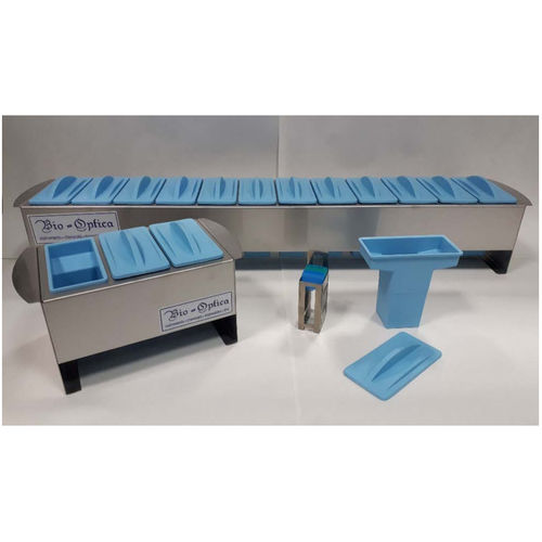 Staining tank with support - 10-11 - BIO-OPTICA Milano - stainless steel