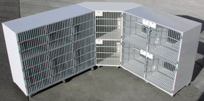 Cat veterinary cage - Corner Cat Cottage™ - Snyder Manufacturing Company - modular