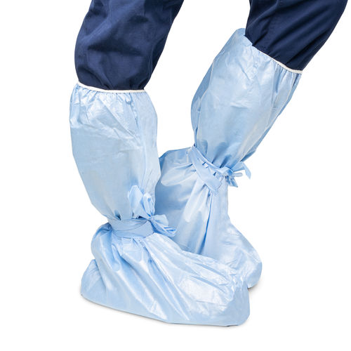 Polyethylene medical overboots - 355-15 - Dukal Corporation - anti-slip