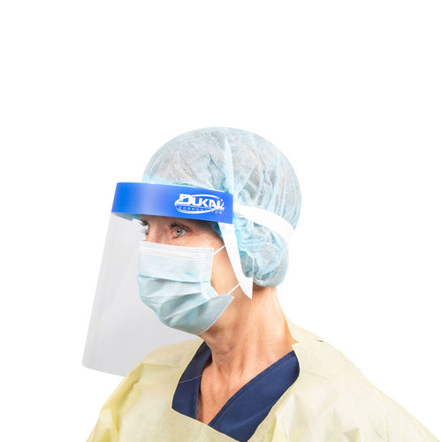 Polyethylene face-shield - CM-105 - Dukal Corporation - full-face / box of 5 / anti-fog coating