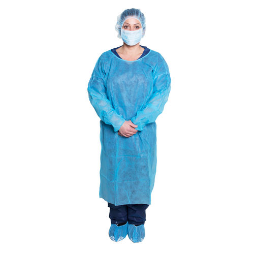 Women's surgical gown - 301BL - Dukal Corporation - polypropylene / blue