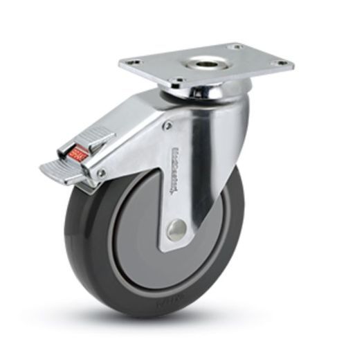 Rubber wheel - CH - MEDCASTER - with brake / swiveling