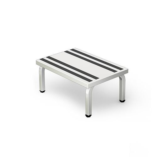 Stainless steel step stool - PO-01 - TECHMED - non-slip