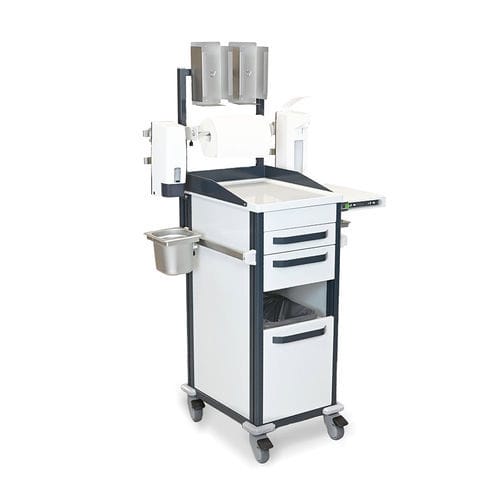 Paper dispenser trolley - HVIT series - TECHMED - infection control / anodized aluminum / stainless steel