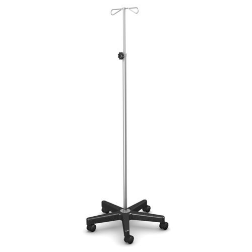 IV pole on casters - SK-01 - TECHMED - 2-hook / 4-hook / height-adjustable