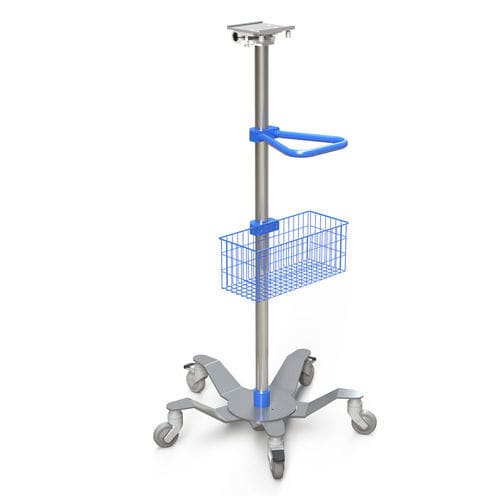 Monitor support pole on casters - SM-04 - TECHMED