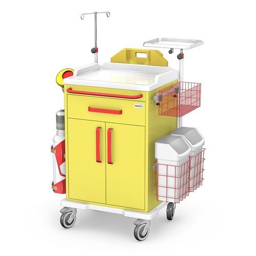 Emergency trolley - REN/ABS series - TECHMED - intensive care / hospital / for defibrillator