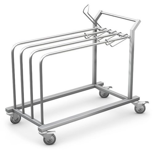 Consumable trolley - PAP series - TECHMED - transport / stainless steel / mobile