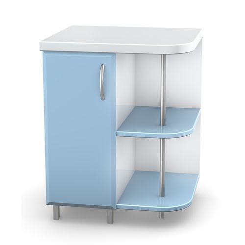 Pediatric examination table - BP series - TECHMED - manual / height-adjustable / with storage unit