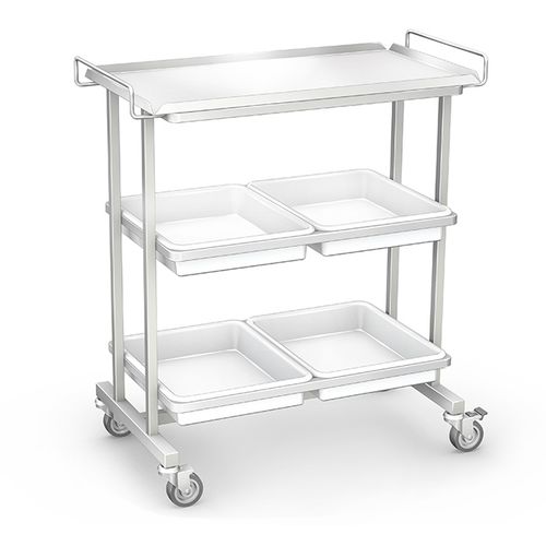 Medical trolley - K-3 type C-04 - TECHMED - equipment / transport / stainless steel
