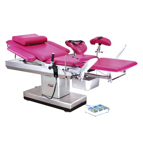 Gynecology examination table - DH-C102B 02 - KANGHUI MEDICAL TECHNOLOGY - electric / height-adjustable / 3-section