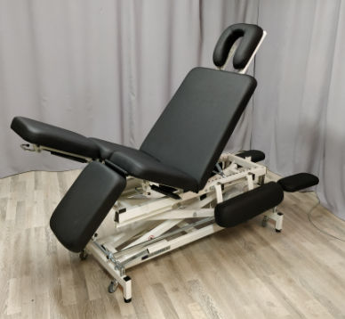 Pneumatic massage table - EXPERT Y X1 - Fysiotech - on casters / with headrest / with adjustable height backrest