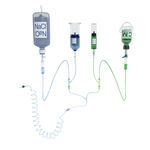 infusion set with particle contamination filter