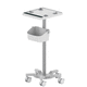 ECG trolley / medical / for ultrasound systems / with bin