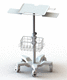height-adjustable computer cart