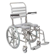 shower chair / with armrests / on casters / with footrest