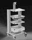 medical trolley / endoscopy / equipment / aluminum