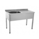 medical sink / 1-station / stainless steel