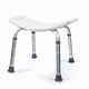 shower stool without backrest / height-adjustable / plastic