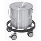 trolley-mounted surgical basin stand / stainless steel