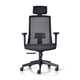 office chair with armrests / with high backrest / height-adjustable