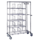 hospital linen trolley / distribution / transport / with door