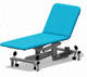 electric Bobath table / on casters / with adjustable height backrest / 2-section