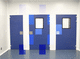 clean room door / pivoting / automatic