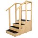 one-sided rehabilitation staircase / with 2 handrails