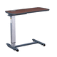 overbed table on casters / height-adjustable / manually operated