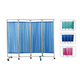 folding hospital screen / on casters / portable / 3-panel