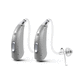 mini BTE hearing aid / rechargeable / telecoil / beige
