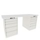 work table / rectangular / with drawers