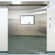 hospital door / sliding / stainless steel / automatic
