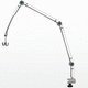 rail-mounted ventilator support arm / medical / stainless steel