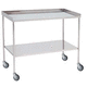 operating room trolley / for surgical instruments / stainless steel / mobile