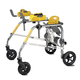 4-wheel rollator / pediatric / aluminum / with seat