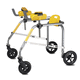 4-wheel rollator / pediatric / aluminum / with armrests