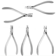 orthodontic pliers / lingual arch grasping / straight / stainless steel