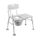 commode transfer chair / height-adjustable / with armrests
