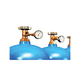 stainless steel medical gas cylinder / blue