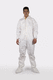 men's protective coveralls / disposable / non-woven / white