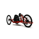 crank-propelled handbike / adult / black / red