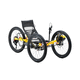 crank-propelled recumbent bicycle / adult / folding / black