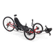 crank-propelled recumbent trike / adult / black / red