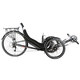 crank-propelled recumbent trike / adult / aluminum / black