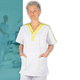 unisex scrub top / white