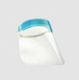 latex-free protection visor / polycarbonate / full-face / sky blue