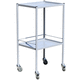 medical trolley / dressing / stainless steel / 2-shelf