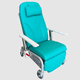 healthcare facility armchair / on casters / convertible